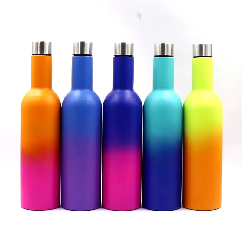 17oz and 25oz stainless steel insulated sublimation double wall insulator wine bottles SX-W25 glam camp