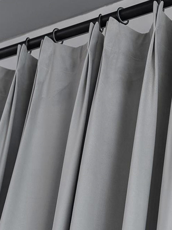 Warm and windproof beige velvet curtains