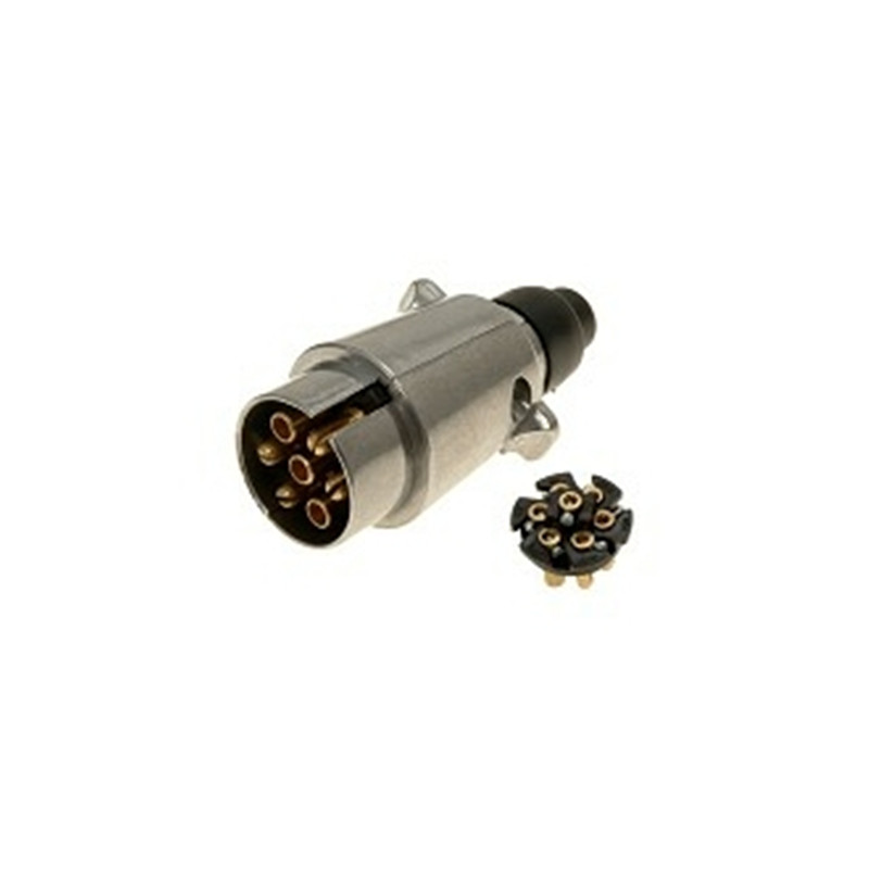 12Volt 7 pin plug, metal PS13