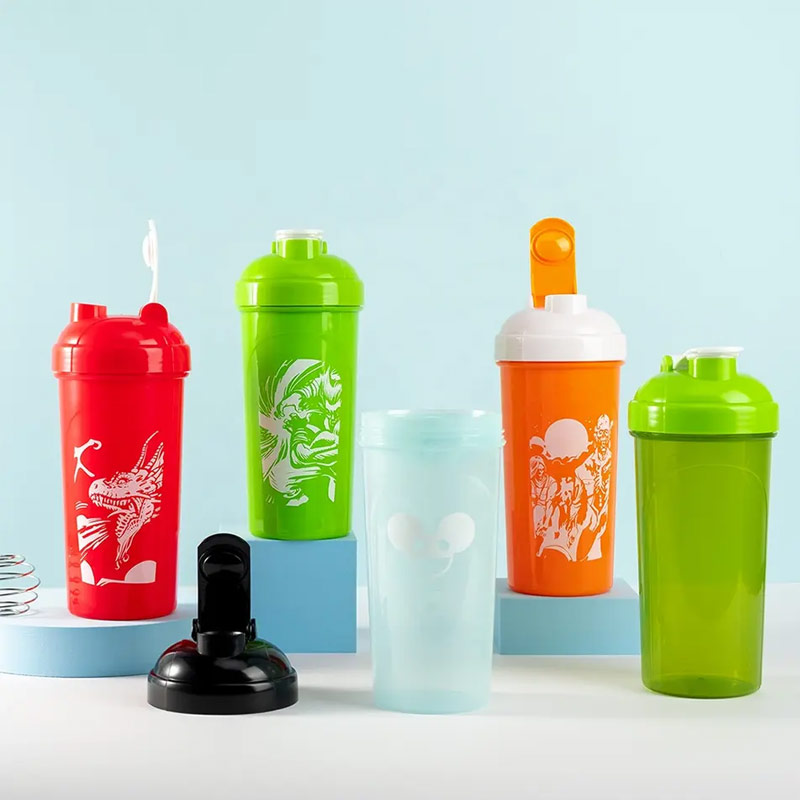 Portable leakproof plastic protein shaker bottle RS-0008 glam camp