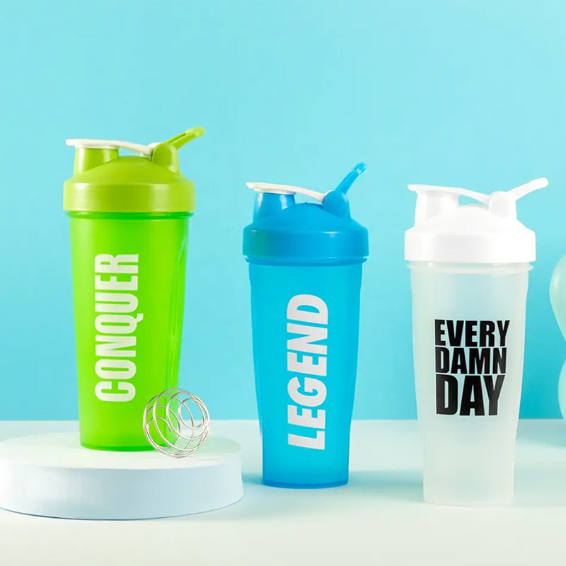 Portable leakproof plastic protein shaker bottle RS-0008