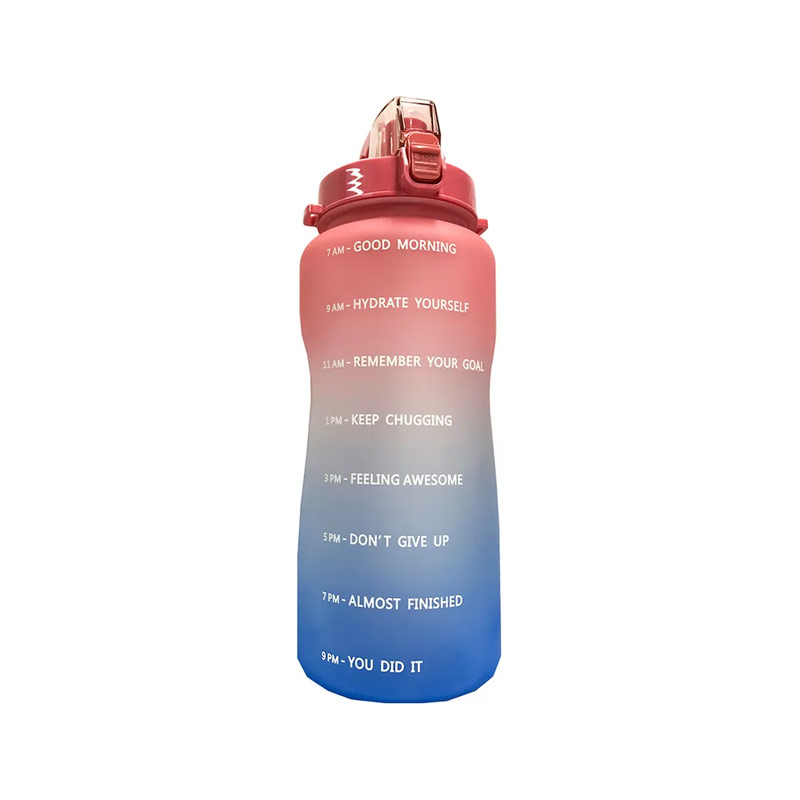 Sports drinking water bottle with motivational time marker P03-0131 glam camp