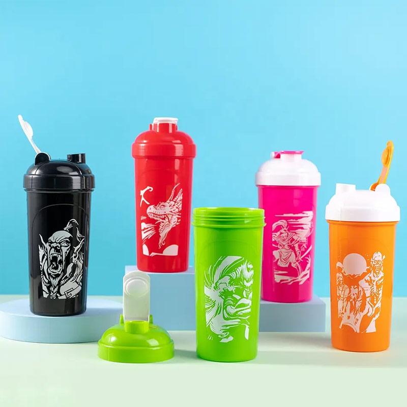 Portable leakproof plastic protein shaker bottle RS-0008 glam camp