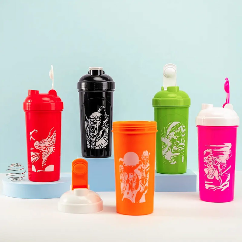 Portable leakproof plastic protein shaker bottle RS-0008 glam camp