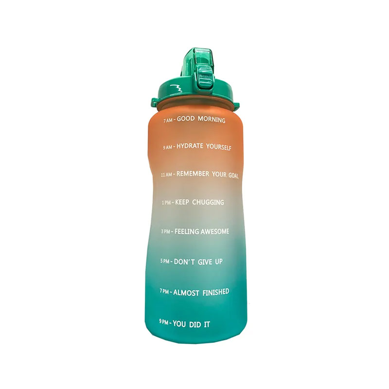 Sports drinking water bottle with motivational time marker P03-0131 glam camp