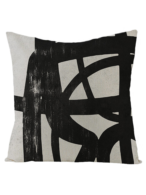 Abstract linen pillow