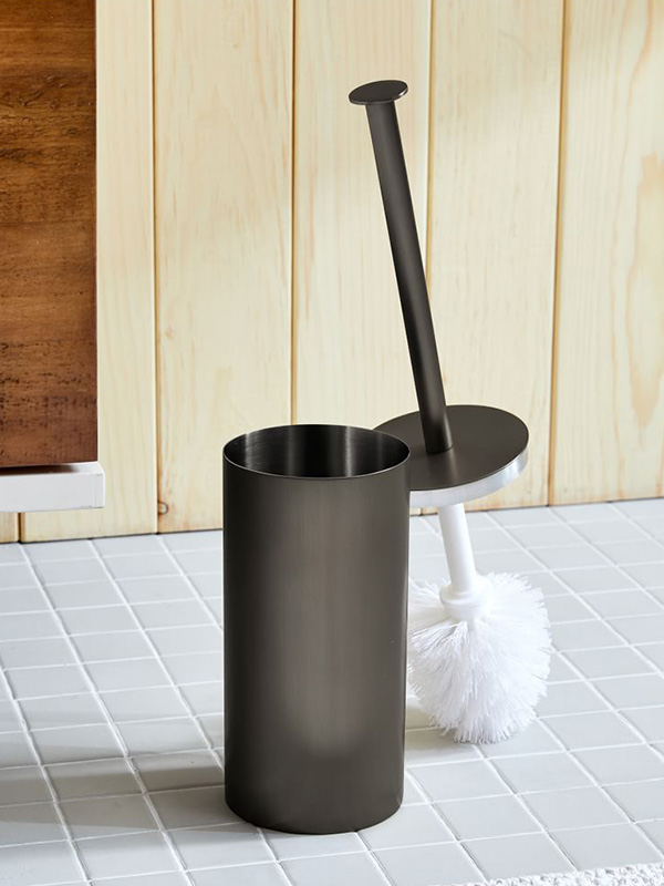 Caspian metal toilet brush holder