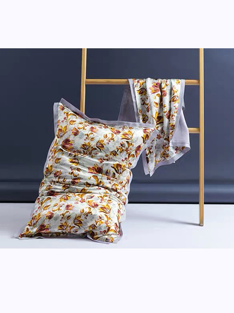 Contrast Silk Pillowcase | Silk Pillowcase | Custom Printed Silk Pillowcase