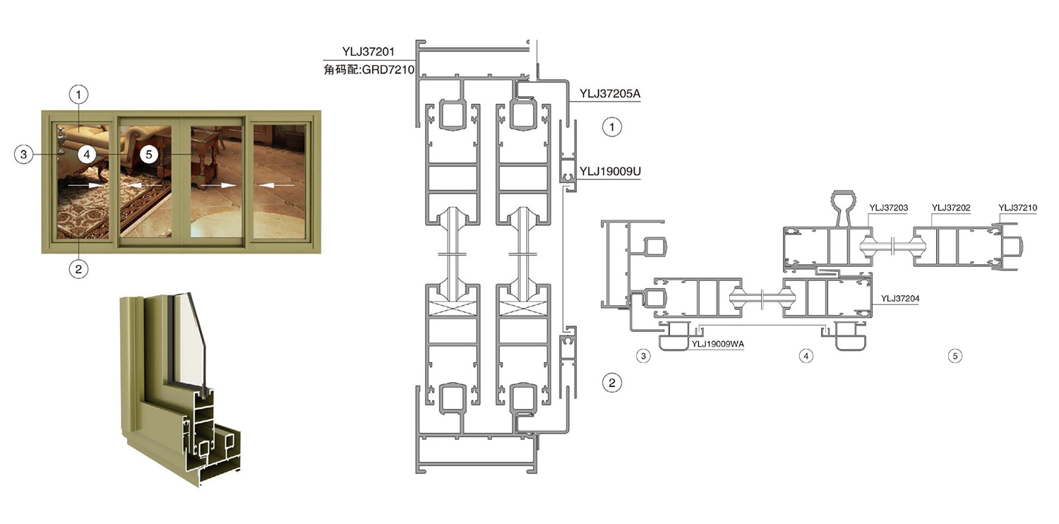 72 series sliding door 