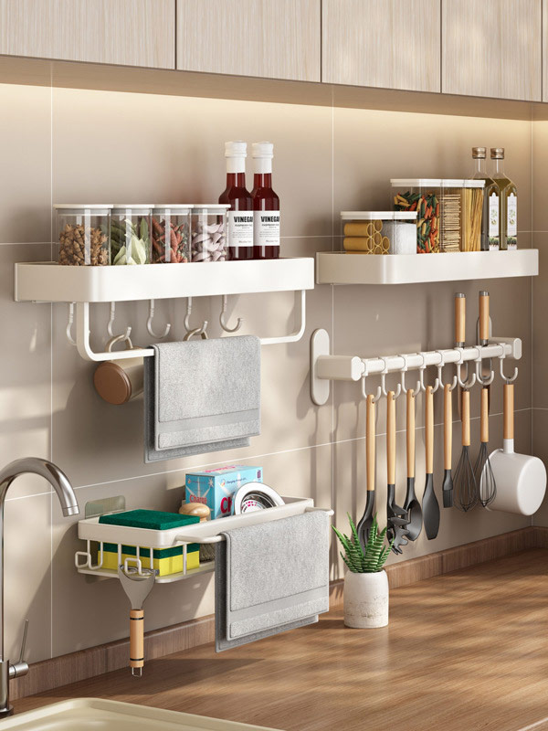 White kitchen shelf