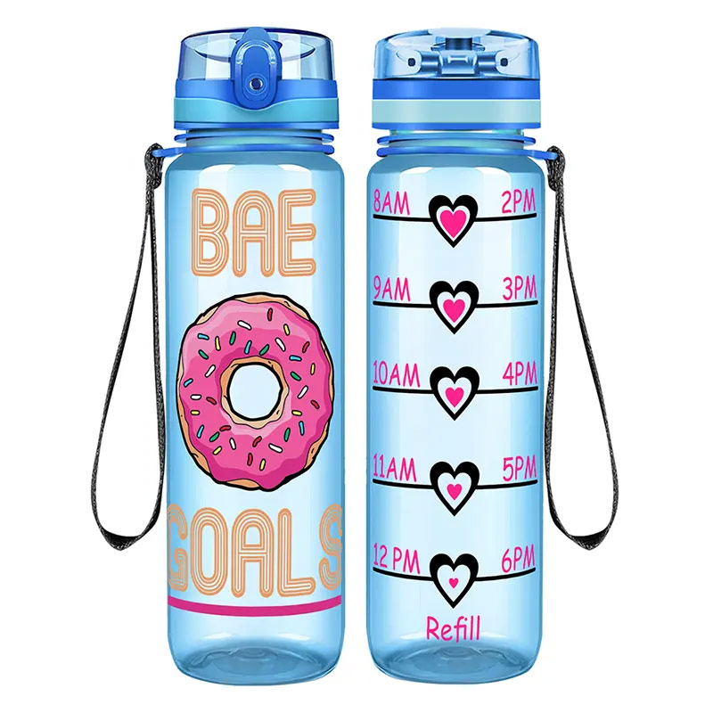 Cheap portable sports plastic insulated motivational water bottle P03-0401 glam camp