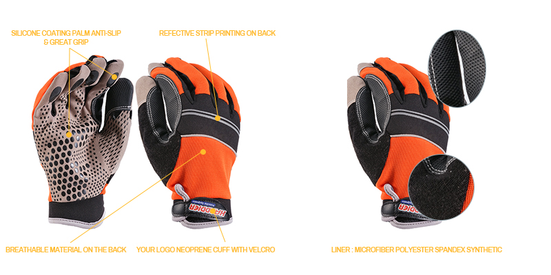 Anti Slip Silica Gel Mechanic Protective Gloves | Mechanic Protective Gloves | Protective Gloves