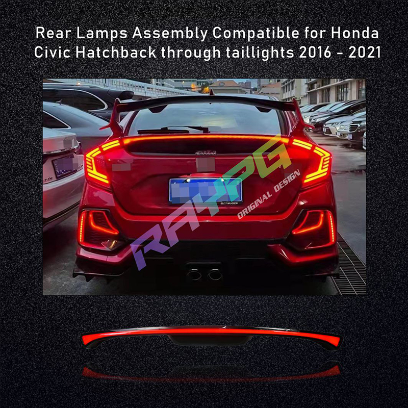 16-21 Light Guide Center Spoiler for Honda Civic Sedan