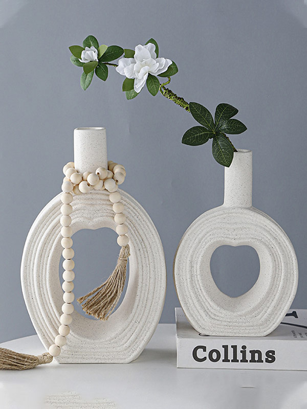 Simple ceramic vase decoration