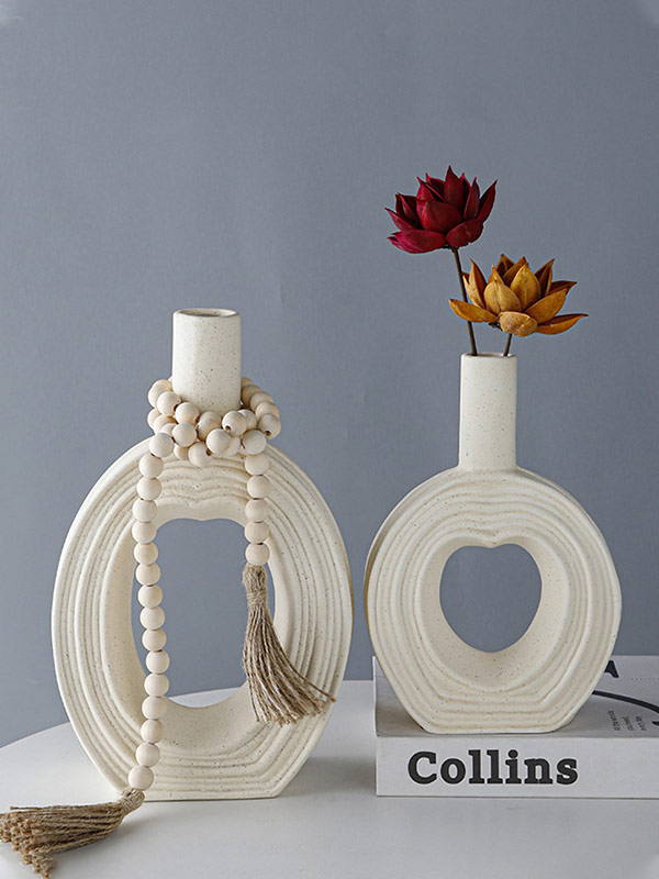 Simple ceramic vase decoration