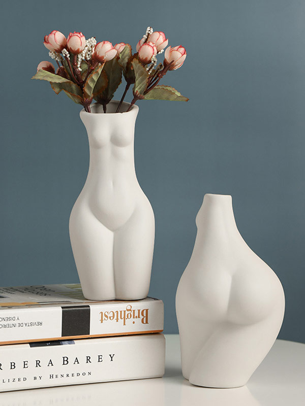 Body modeling art dried flower vase