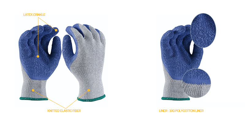 10G polycotton liner coated gloves | Polycotton gloves | 10G Coated gloves