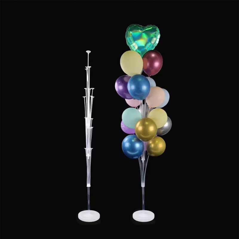 19 balls Plastic Clear Bases with Sticks Table Balloon Stand