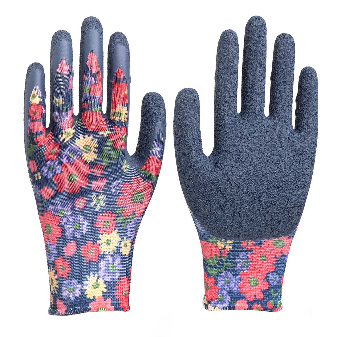 13G printed polyester garden glove