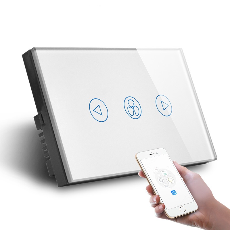 Curtain Google Intelligent Wireless Home Hotel Smart Wifi Touch Glass Wall Switch