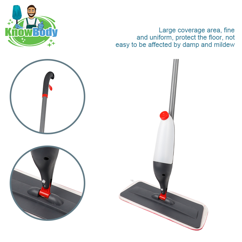 Microfiber spray mop with 3 pcs washable pads