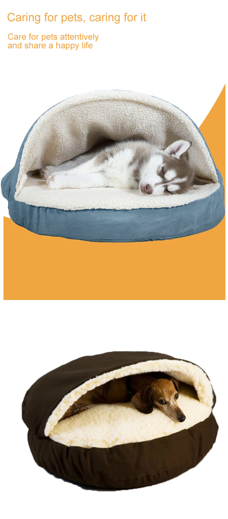dog cave bed pet product