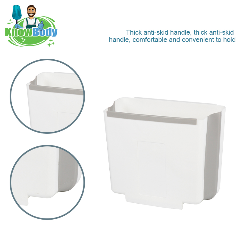 Collapsible waste bin for bathroom
