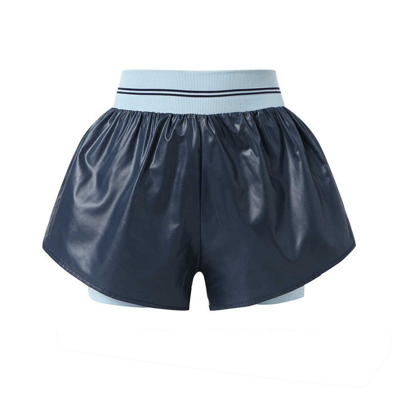 Custom trail running shorts wholesale fake 2-piece shorts black