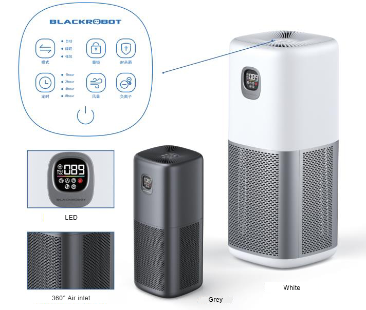 LED real-time data Air Purifier