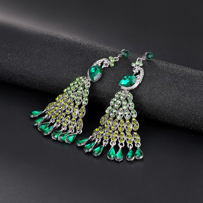 Peacock Dangle Earrings