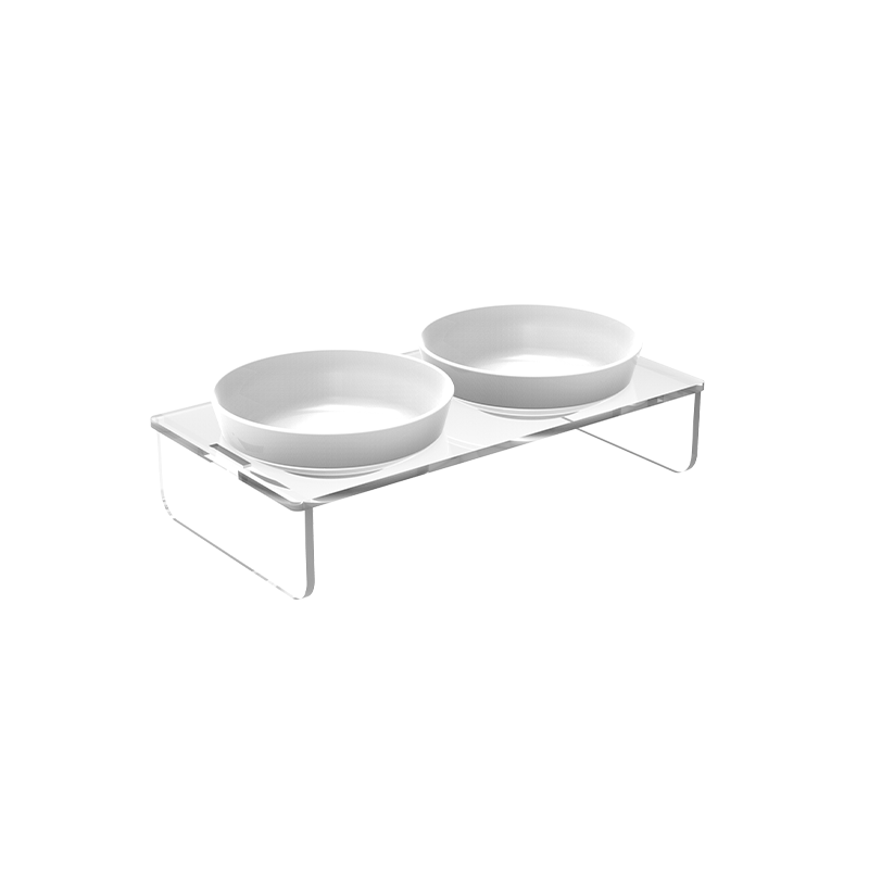 C-F-026-S-WW    Melamine Double Bowl Acrylic Dining Table