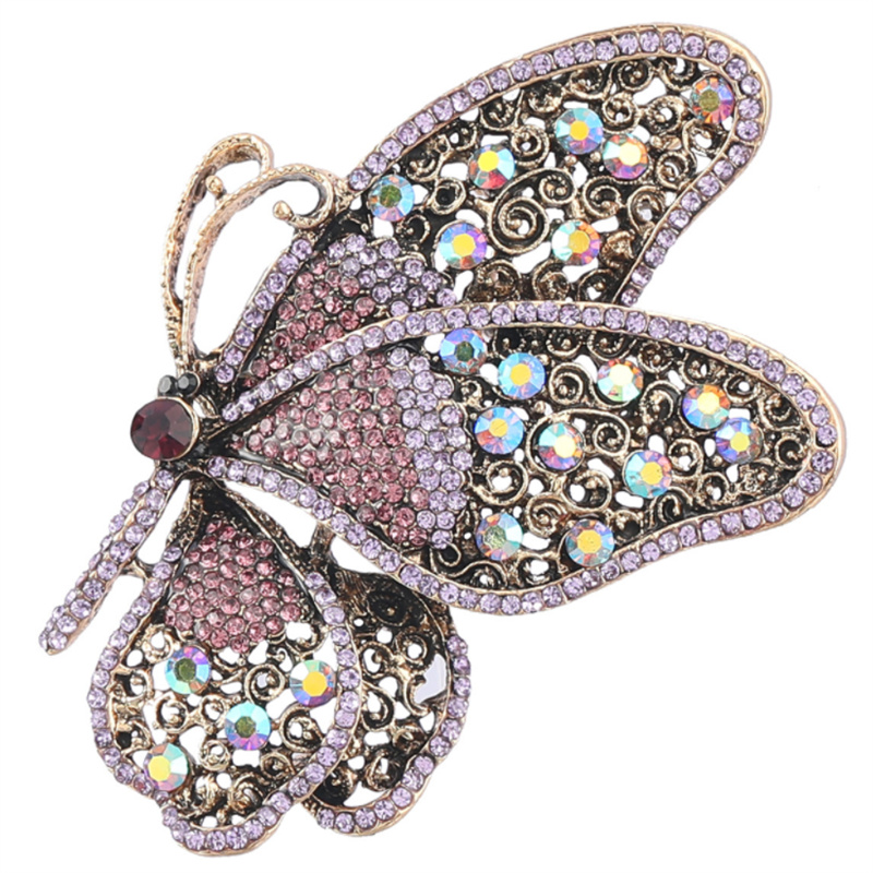 Large Flying Butterfly Brooch Pin 