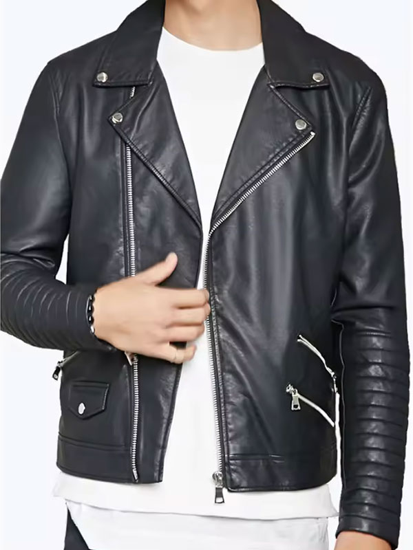 Black Classic Leather Motorcycle Jacket