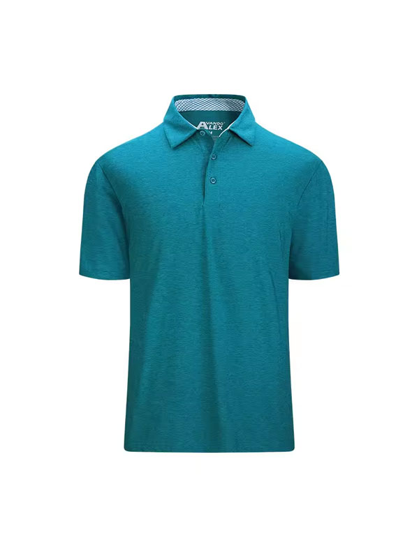 Men's Heather Stretch Golf Polo Shirt