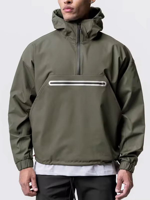 Reflective Arm Logo Sports Waterproof Jacket