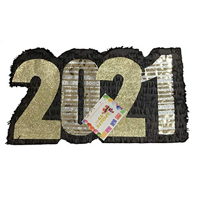 2021 End of Year Pinata Black & Gold Color