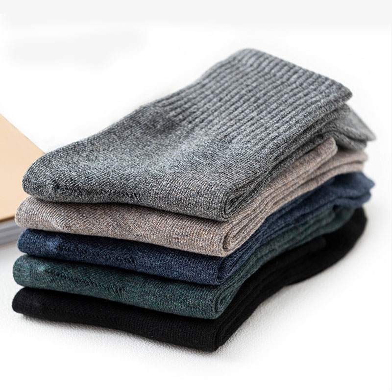 Wholesale pure color cotton business men dress sock