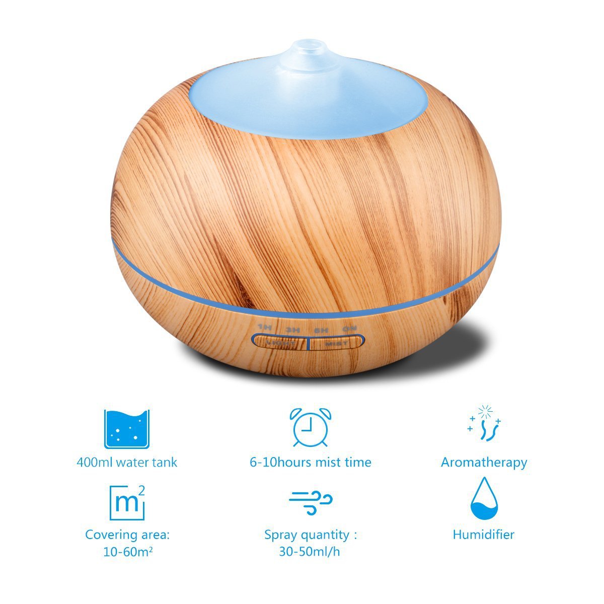 500ml Diffuser | Wood Grain Aromatherapy Diffuser | Flash Diffuser