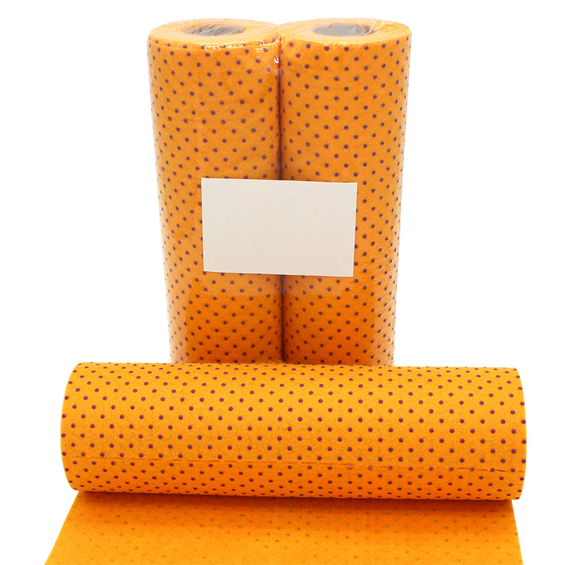 Custom supplier multipurpose cleaning cloth spunlace with pvc dots non woven fabric 