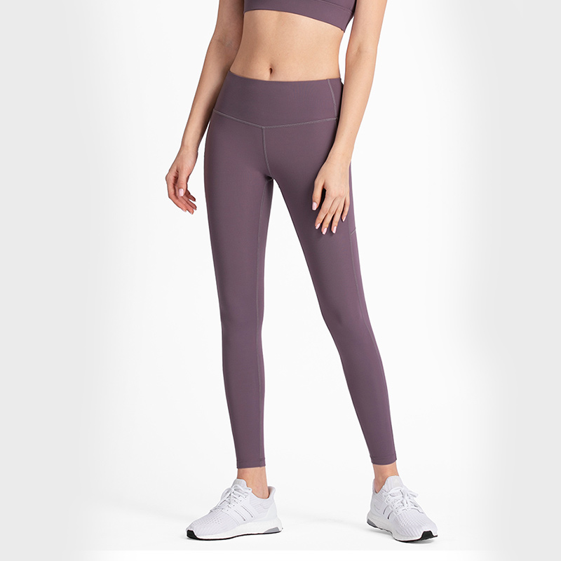 Nylon spandex women active wear yoga pants leggings shorts phone pockets