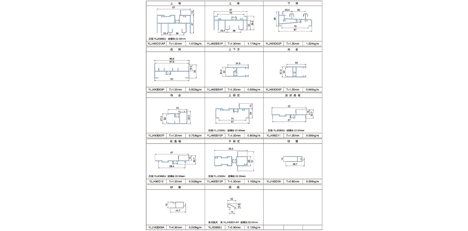 90D series heat insulation sliding window