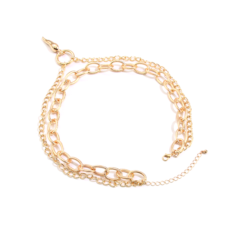 Gold Chain Layered Choker Necklace