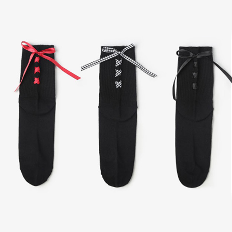 Girls tie socks cute design