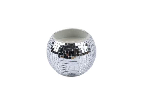 Silver Disco Ball Candle