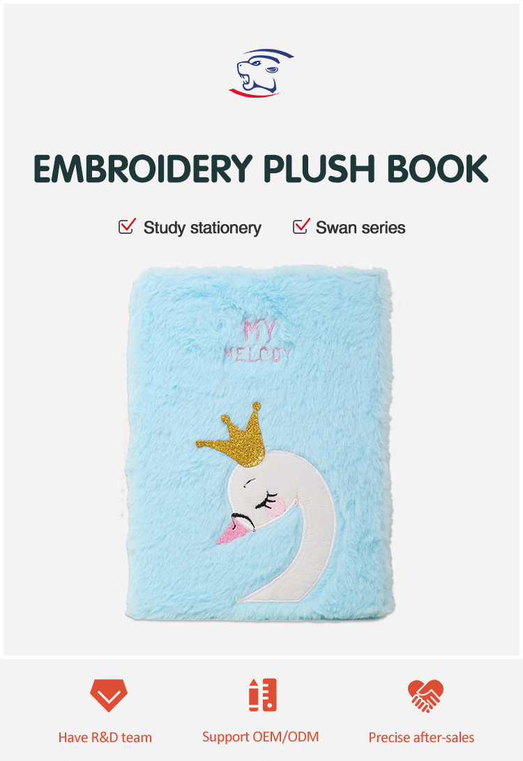 Embroidered Plush Notebook
