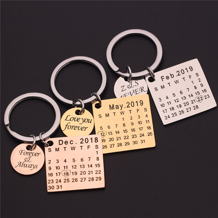 Personalized Custom Calendar KeyChain