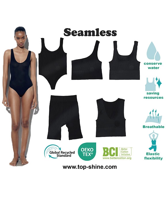 Stretchy and breathable one-piece swimsuit made of renewable and environmentally friendly materials
