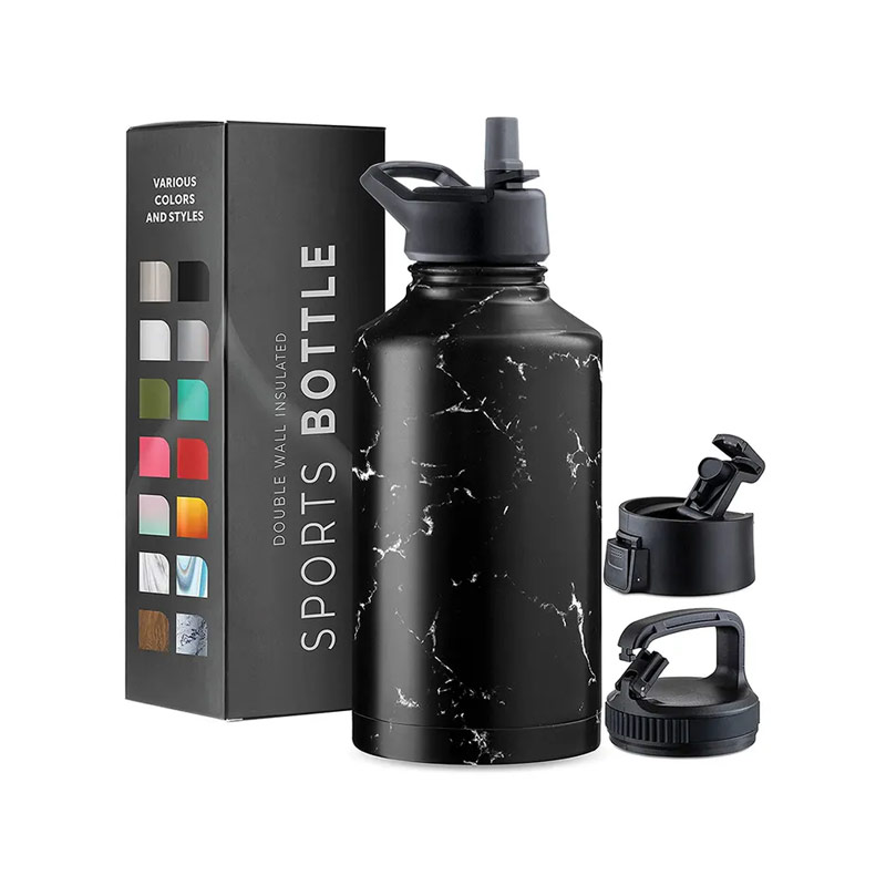 Custom wide mouth double wall vacuum BPA free insulated sports water bottle stainless steel SX0574 glam camp