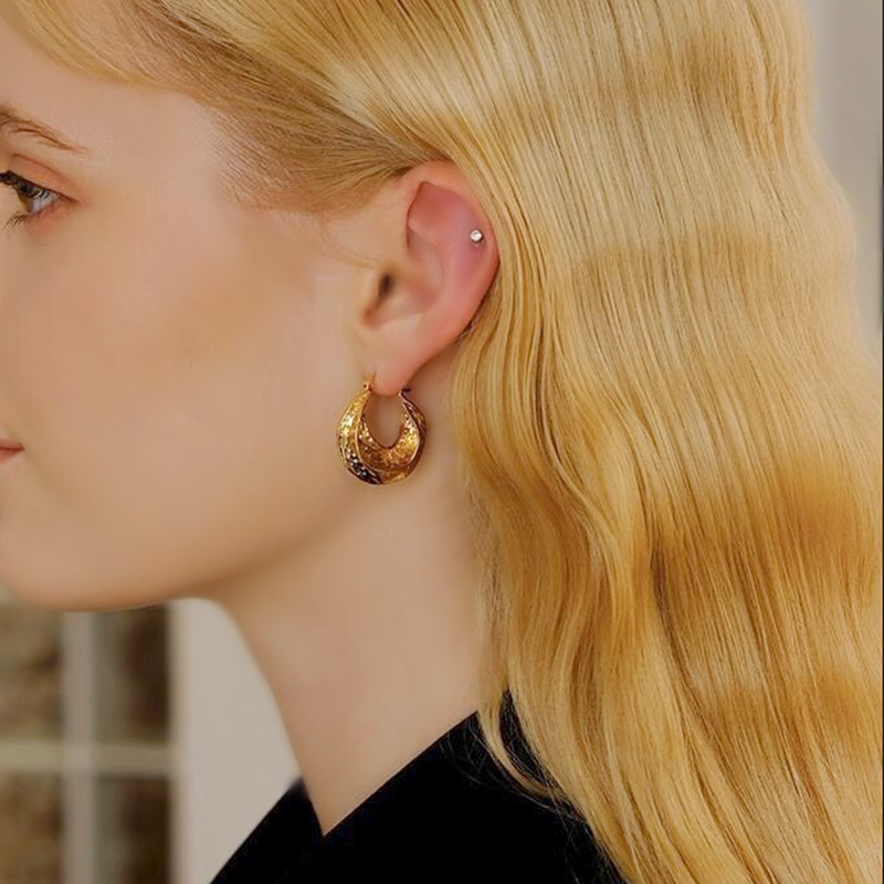 Womens Gold Hoop Earrings