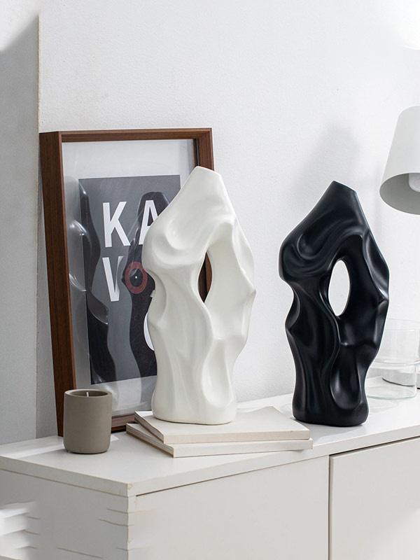 Modern minimalist ceramic vase dried flower vase